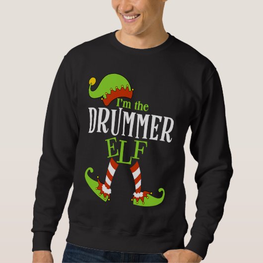 I'm The DRUMMER Elf Family Group Matching PJ Chris Trui (Voorkant)