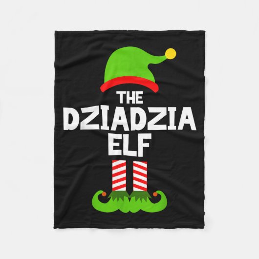 I'm The Dziadzia Elf Christmas Family Pajama Funny Fleece Deken (Voorkant)