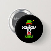 I'm The Dziadzia Elf Christmas Family Pajama Funny Ronde Button 5,7 Cm (Voorkant /achterkant)