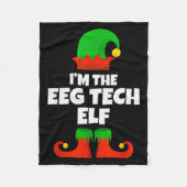 I'm The Eeg Tech Elf Family Pajama Christmas Funny Fleece Deken (Voorkant)