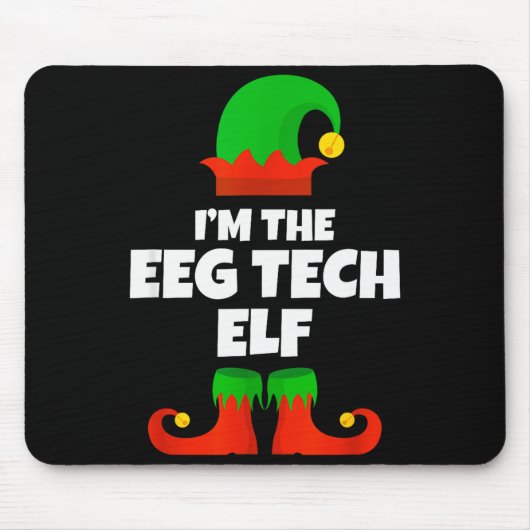 I'm The Eeg Tech Elf Family Pajama Christmas Funny Muismat (Voorkant)