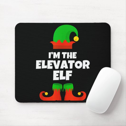 I'm The Elevator Elf Family Pajama Christmas Funny Muismat (Met muis)