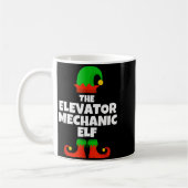 I'm The Elevator Mechanic Elf Family Pajama Christ Koffiemok (Links)