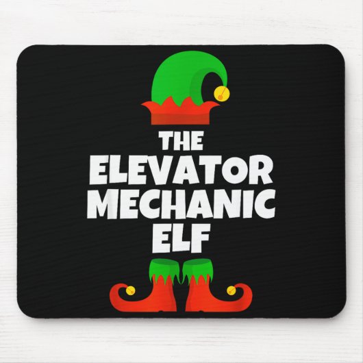 I'm The Elevator Mechanic Elf Family Pajama Christ Muismat (Voorkant)