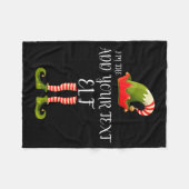 Im The Elf Add Your Text Christmas  Fleece Deken (Voorkant (Horizontaal))