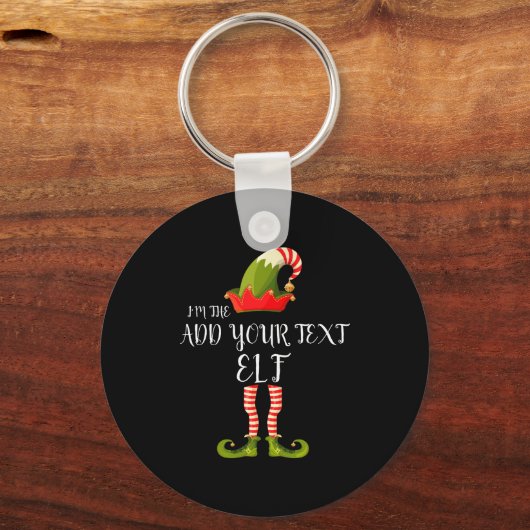 Im The Elf Add Your Text Christmas  Sleutelhanger (Voorkant)