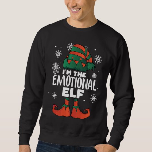 I'm The Emotional Elf Christmas Elves Family Emo Trui (Voorkant)