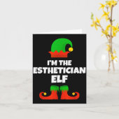 I'm The Esthetician Elf Family Pajama Christmas Be Kaart (Gele Bloem)