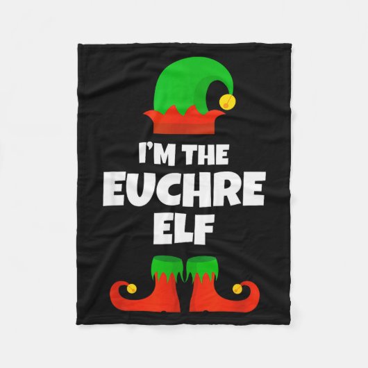 I'm The Euchre Elf Family Pajama Christmas Funny P Fleece Deken (Voorkant)