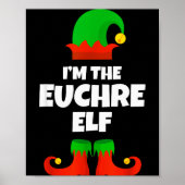 I'm The Euchre Elf Family Pajama Christmas Funny P Poster (Voorkant)