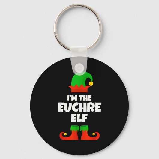 I'm The Euchre Elf Family Pajama Christmas Funny P Sleutelhanger (Voorkant)