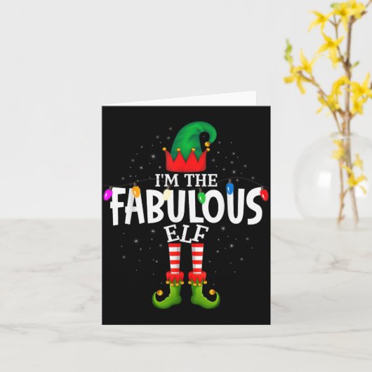 I'm The Fabulous Matching Christmas Family Kaart (Gele Bloem)