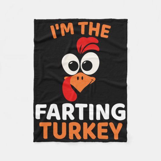 I'm The Farting Turkey Fleece Deken (Voorkant)