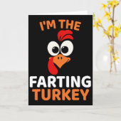 I'm The Farting Turkey Kaart (Gele Bloem)