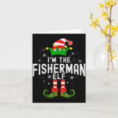 I'm The Fisherman Elf Christmas Family Pjs Costume Kaart (Gele Bloem)