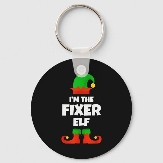 I'm The Fixer Elf Family Pajama Christmas Funny Fi Sleutelhanger (Voorkant)