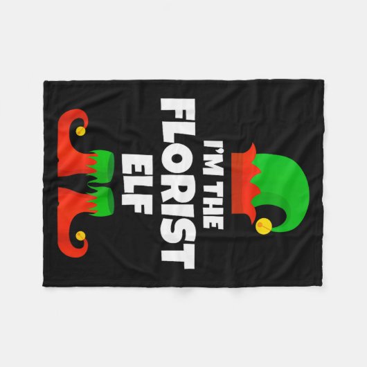 I'm The Florist Elf Family Pajama Christmas Floral Fleece Deken (Voorkant (Horizontaal))