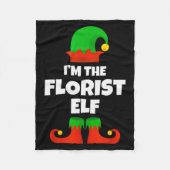 I'm The Florist Elf Family Pajama Christmas Floral Fleece Deken (Voorkant)