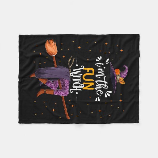 Im The Fun Witch Halloween Matching Group Costume  Fleece Deken (Voorkant (Horizontaal))