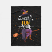 Im The Fun Witch Halloween Matching Group Costume Fleece Deken (Voorkant)