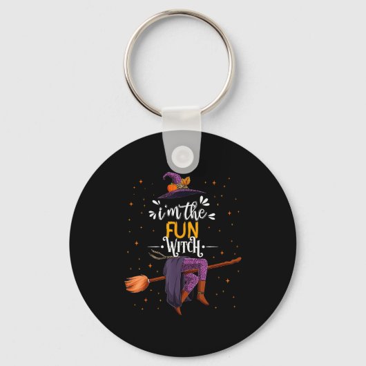 Im The Fun Witch Halloween Matching Group Costume  Sleutelhanger (Voorkant)