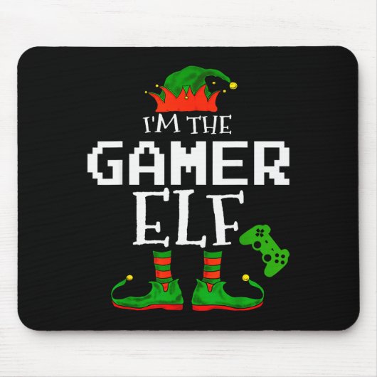 I'm The Gamer Elf Family Matching Gaming Christmas Muismat (Voorkant)