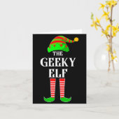 I'm The Geeky Elf Family Matching Costume Christma Kaart (Gele Bloem)