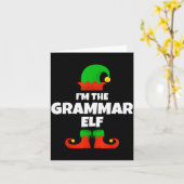 I'm The Grammar Elf Family Pajama Christmas Englie Kaart (Gele Bloem)