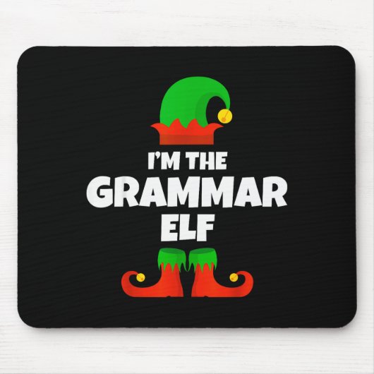 I'm The Grammar Elf Family Pajama Christmas Englie Muismat (Voorkant)