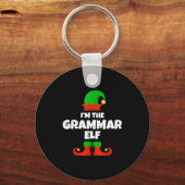 I'm The Grammar Elf Family Pajama Christmas Englie Sleutelhanger (Voorkant)
