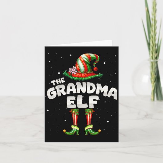 I'm The Grandma Elf Family Matching Group Christma Kaart (Voorkant)