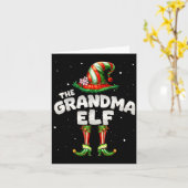 I'm The Grandma Elf Family Matching Group Christma Kaart (Gele Bloem)