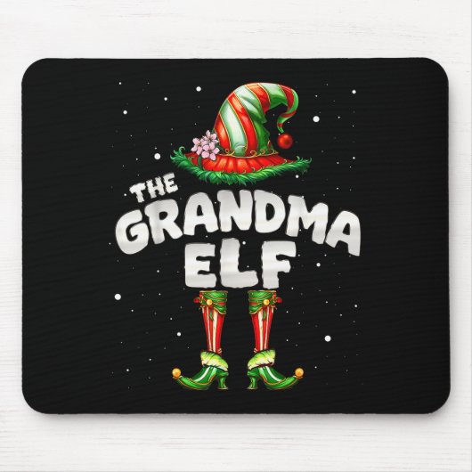 I'm The Grandma Elf Family Matching Group Christma Muismat (Voorkant)