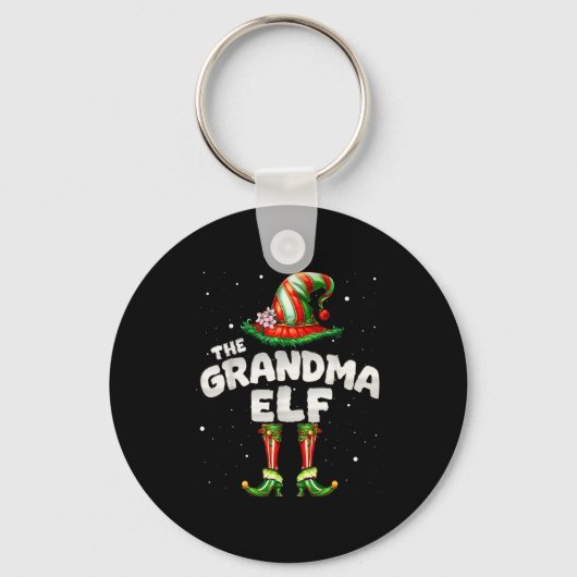 I'm The Grandma Elf Family Matching Group Christma Sleutelhanger (Voorkant)