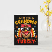 I'm The Grandma Turkey Matching Family Thanksgivin Kaart (Gele Bloem)