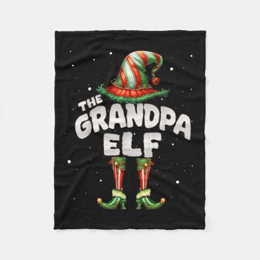 I'm The Grandpa Elf Family Matching Group Christma Fleece Deken (Voorkant)