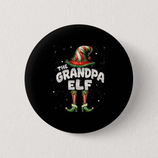 I'm The Grandpa Elf Family Matching Group Christma Ronde Button 5,7 Cm (Voorkant)