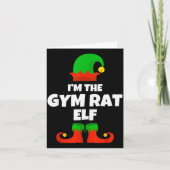 I'm The Gym Rat Elf Family Pajama Christmas Fitnes Kaart (Voorkant)