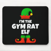 I'm The Gym Rat Elf Family Pajama Christmas Fitnes Muismat (Voorkant)