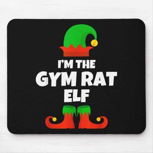 I'm The Gym Rat Elf Family Pajama Christmas Fitnes Muismat (Voorkant)
