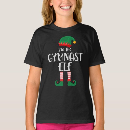Im The Gymnast Elf Matching Kerstmis T-shirt (Voorkant)