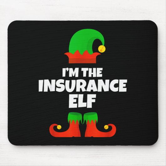 I'm The Insurance Elf Family Pajama Christmas Funn Muismat (Voorkant)