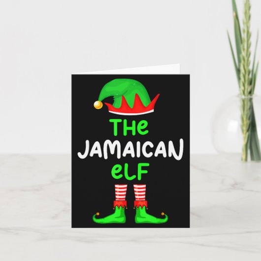I'm The Jamaican Elf Jamaica Christmas Funny Pajam Kaart (Voorkant)