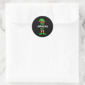 I'm The Jamaican Elf Jamaica Christmas Funny Pajam Ronde Sticker (Tas)