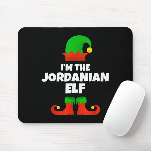 I'm The Jordanian Elf Family Pajama Christmas Funn Muismat (Met muis)