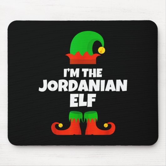 I'm The Jordanian Elf Family Pajama Christmas Funn Muismat (Voorkant)