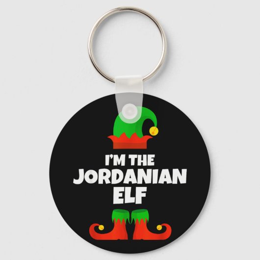 I'm The Jordanian Elf Family Pajama Christmas Funn Sleutelhanger (Voorkant)
