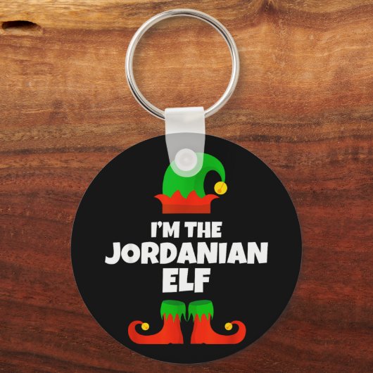 I'm The Jordanian Elf Family Pajama Christmas Funn Sleutelhanger (Voorkant)