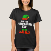 I'm The Jordanian Elf Family Pajama Christmas Funn T-shirt (Voorkant)