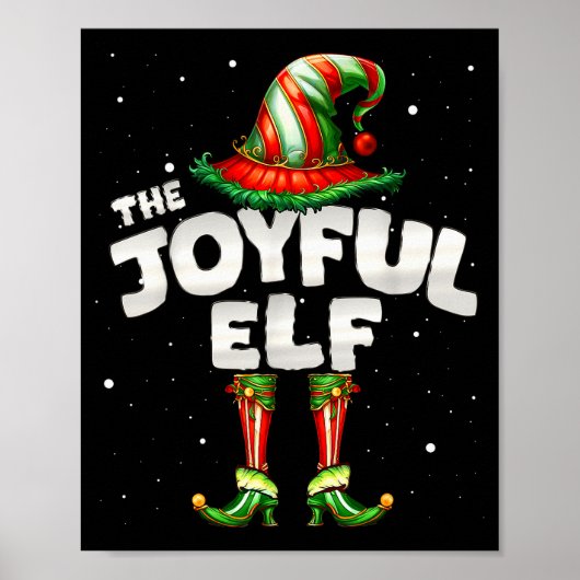 I'm The Joyful Elf Family Matching Group Christmas Poster (Voorkant)